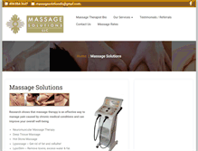 Tablet Screenshot of massagesolutionsllc.com
